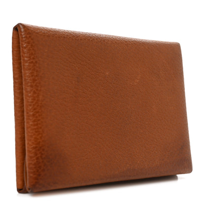Hermes Barenia Faubourg  Calvi Duo Card Case Fauve 3 of 7