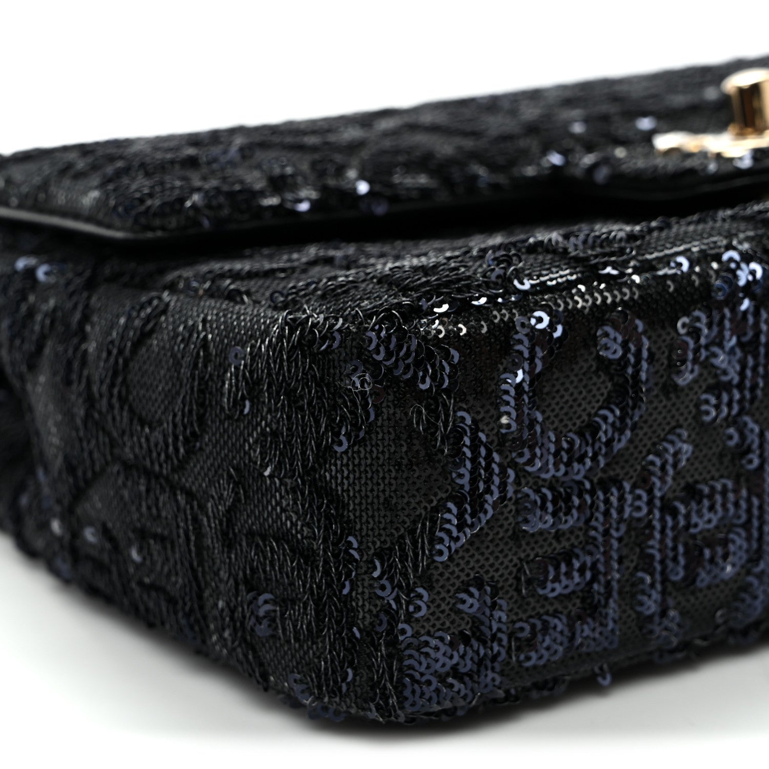 Chanel Sequin Quilted Small Single Flap Black 9 of 11