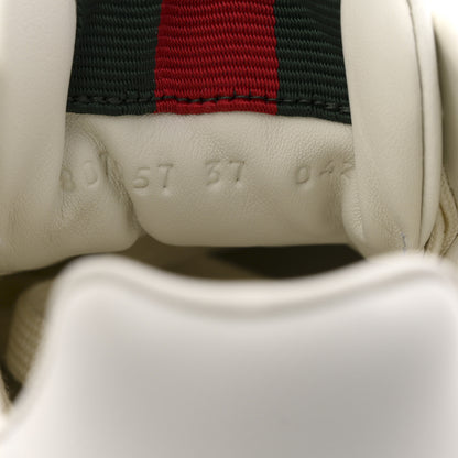 Gucci Calfskin Suede GG Monogram Re-Web Womens Sneakers 37 White Beige Ebony 9 of 11