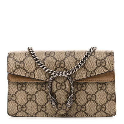 Gucci GG Supreme Monogram Super Mini Dionysus Shoulder Bag Taupe 1 of 11