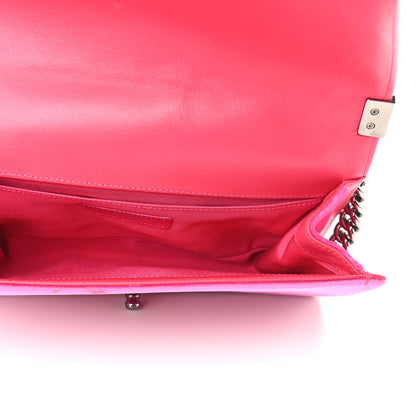 Chanel Velvet Quilted Medium Boy Flap Fuchsia 5 of 14