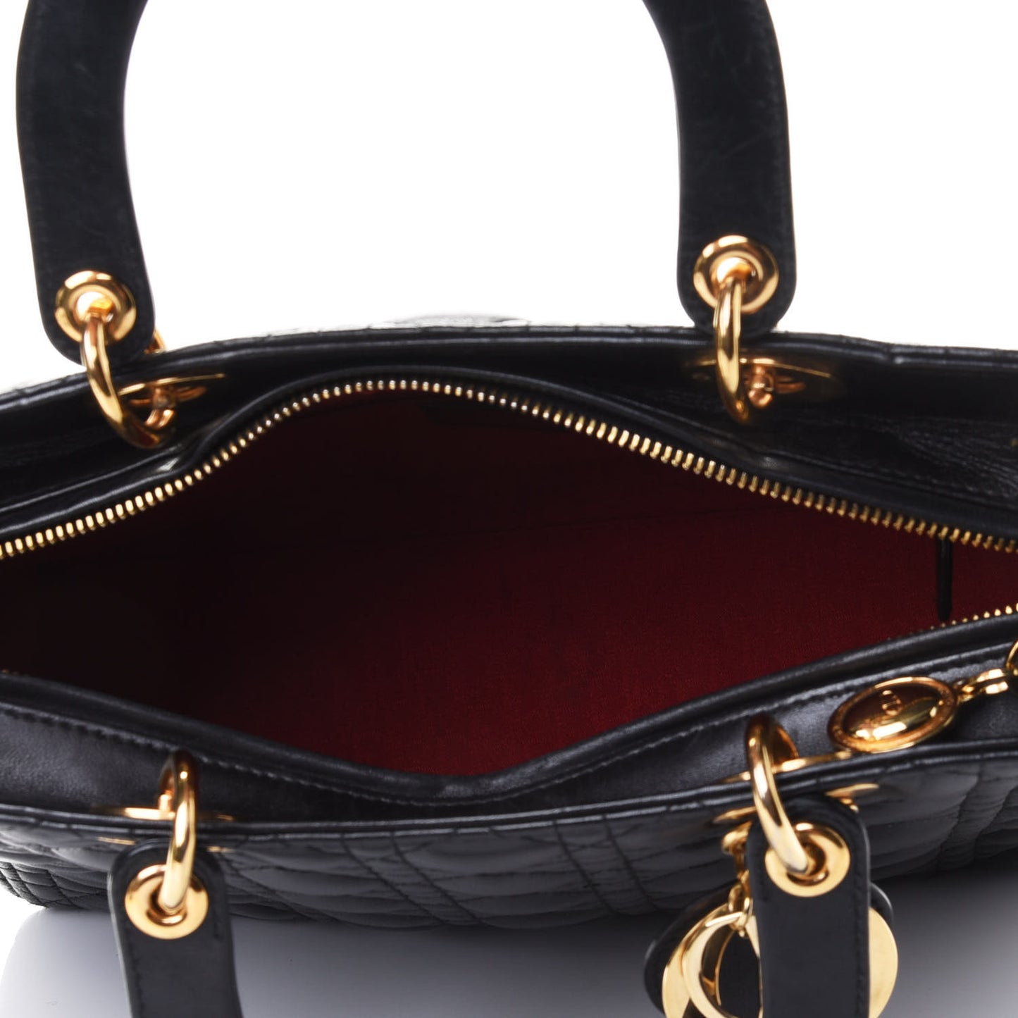 Lambskin Cannage Large Lady Dior Black
