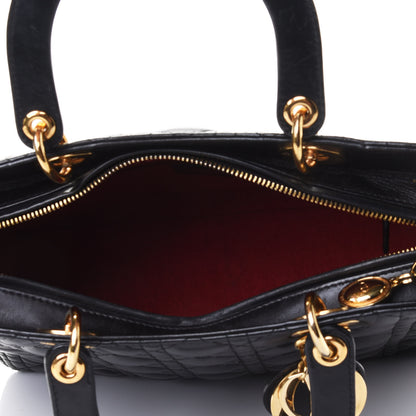 Christian Dior Lambskin Cannage Large Lady Dior Black 4 of 4