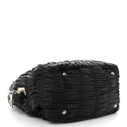 Prada Nappa Gaufre Double Zip Tote Black 4 of 13