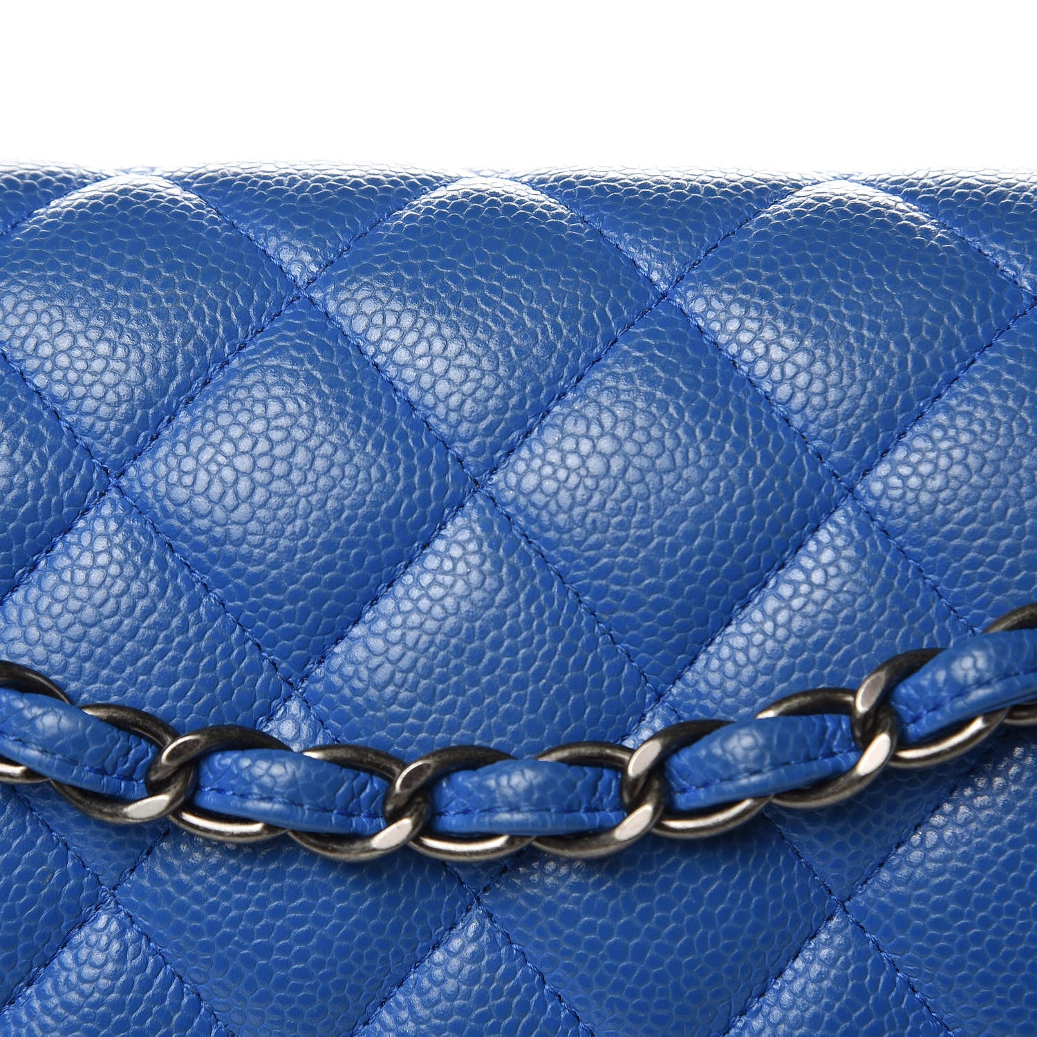Chanel Caviar Quilted Jumbo Double Flap Blue 4 of 14