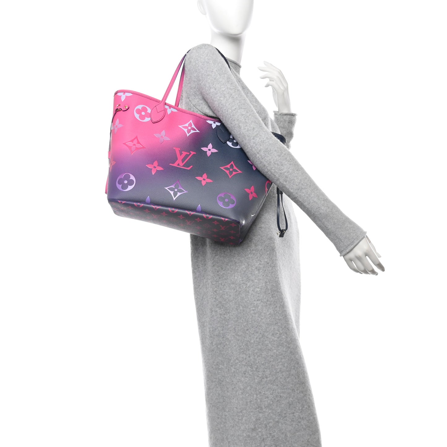 Monogram Giant Spring In The City Neverfull MM Midnight Fuchsia