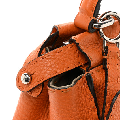 Fendi Cuoio Romano Selleria Bi-Color Medium Peekaboo Iconic Satchel Orange Stone 16 of 17