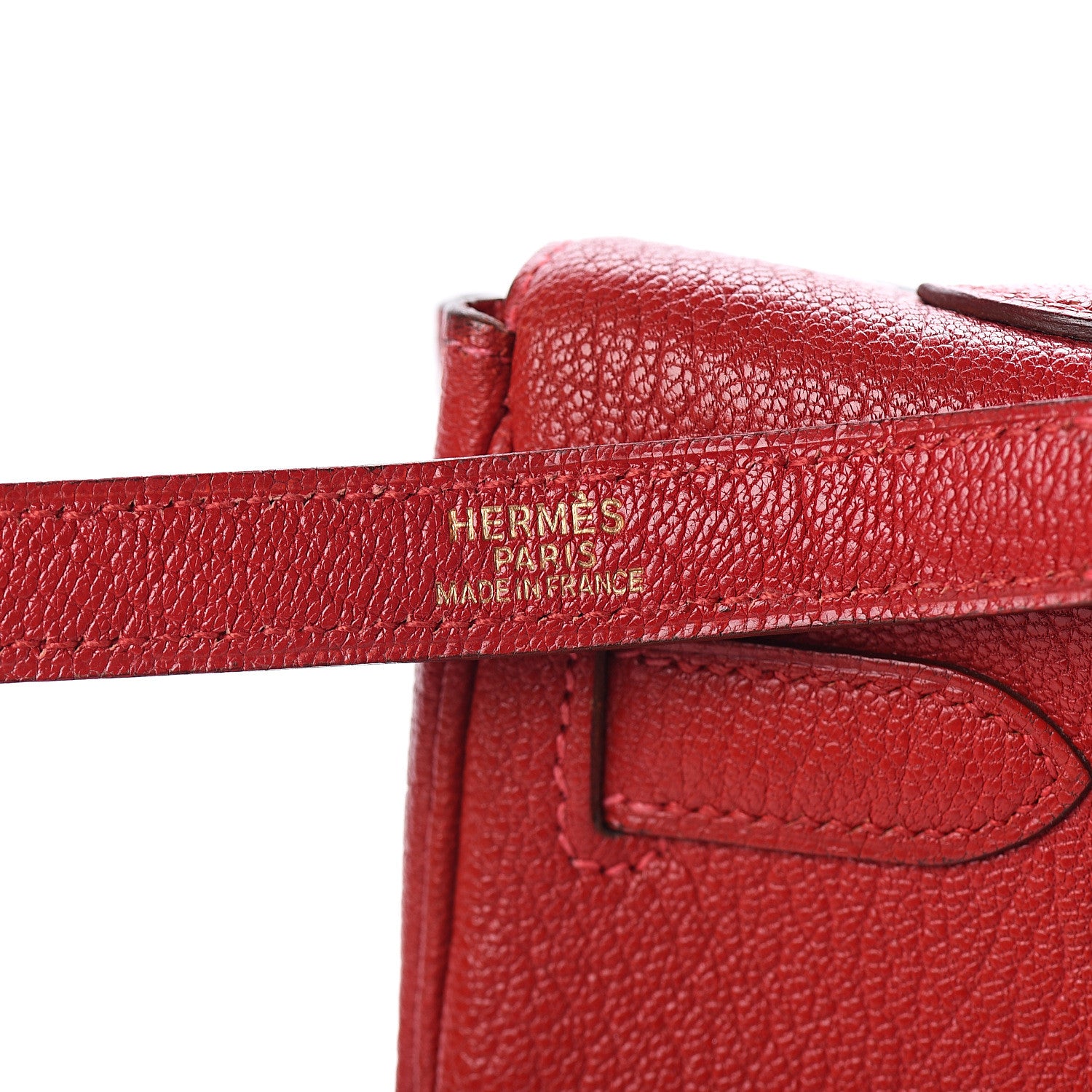 Hermes Chevre De Coromandel Kelly Retourne 35 Rouge Vif 17 of 32