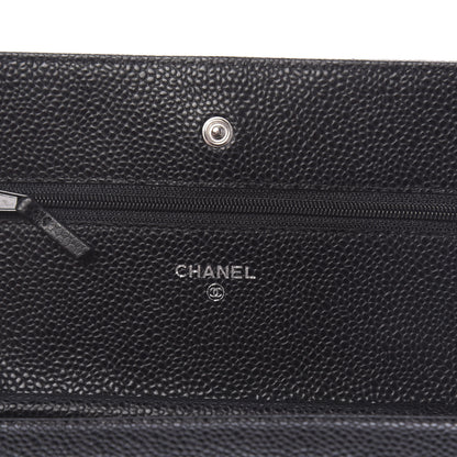 Chanel Caviar Quilted Wallet On Chain WOC Black 6 of 12