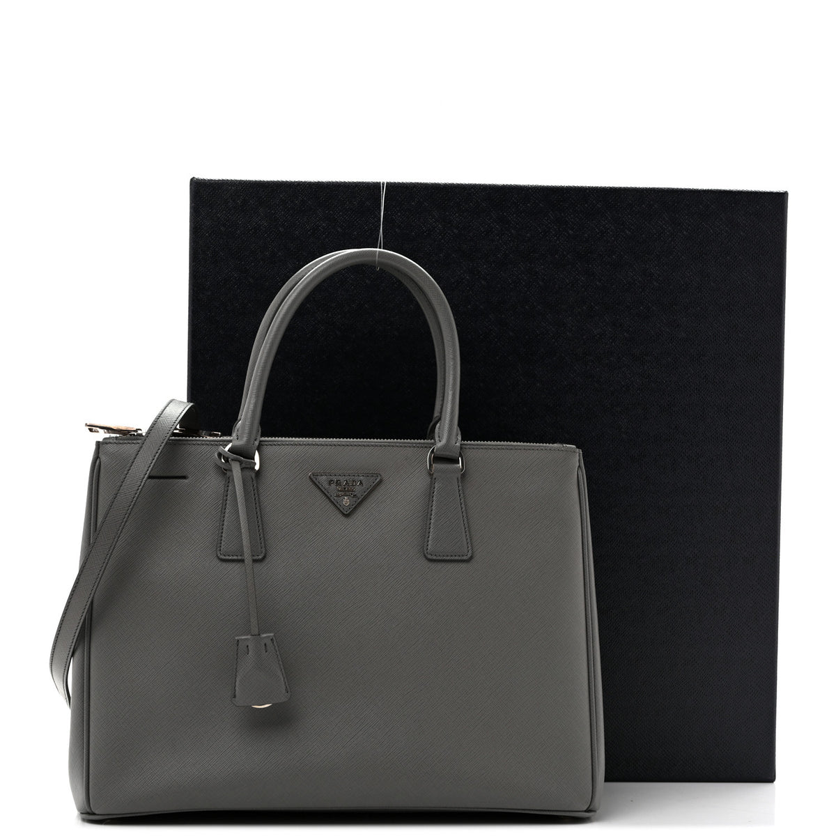 Prada Saffiano Medium Galleria Double Zip Tote Marmo 11 of 11