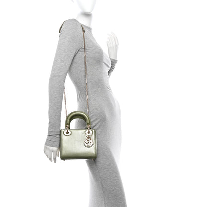 Christian Dior CHRISTIAN DIOR Metallic Lizard Mini Lady Dior Green 2 of 10