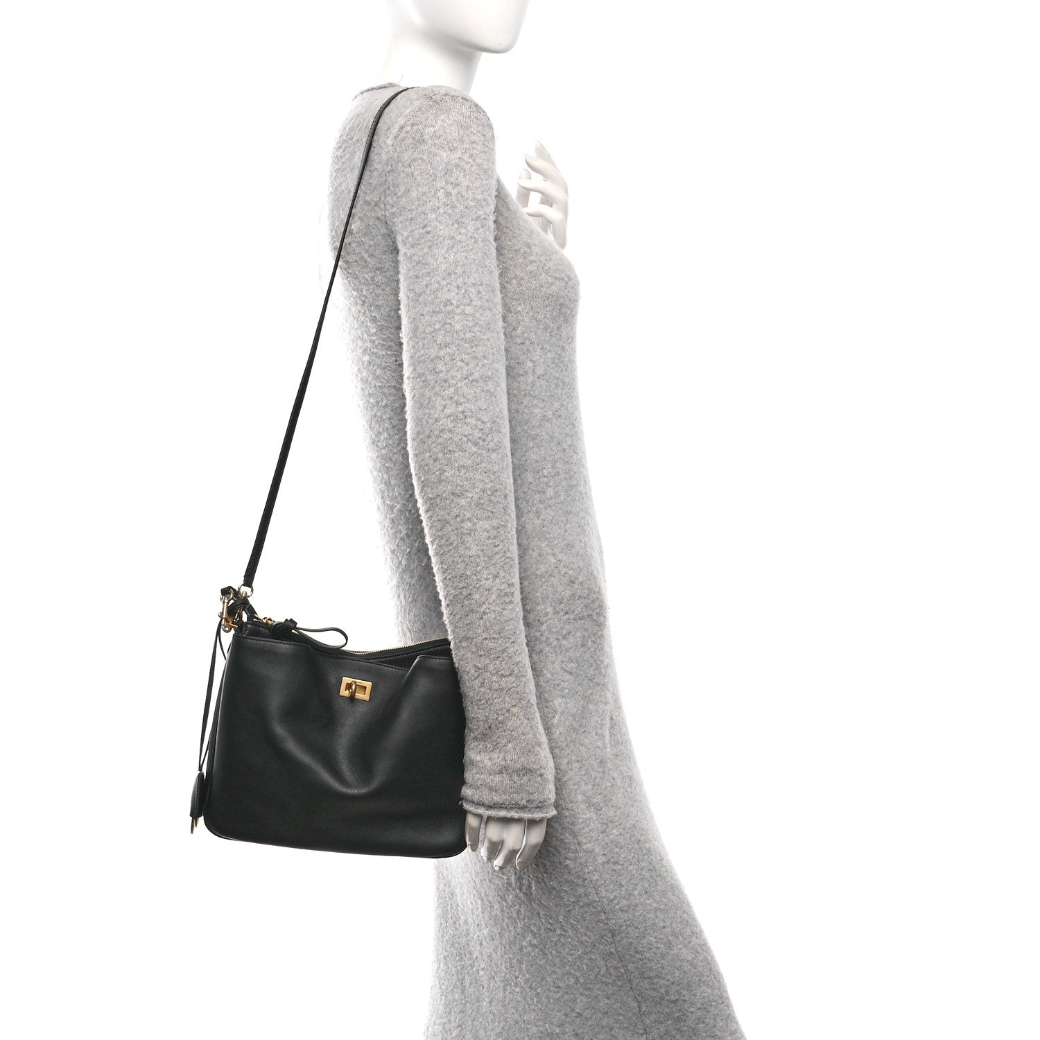 Balenciaga Natural Smooth Calfskin Small Rodeo Hobo Black 3 of 11