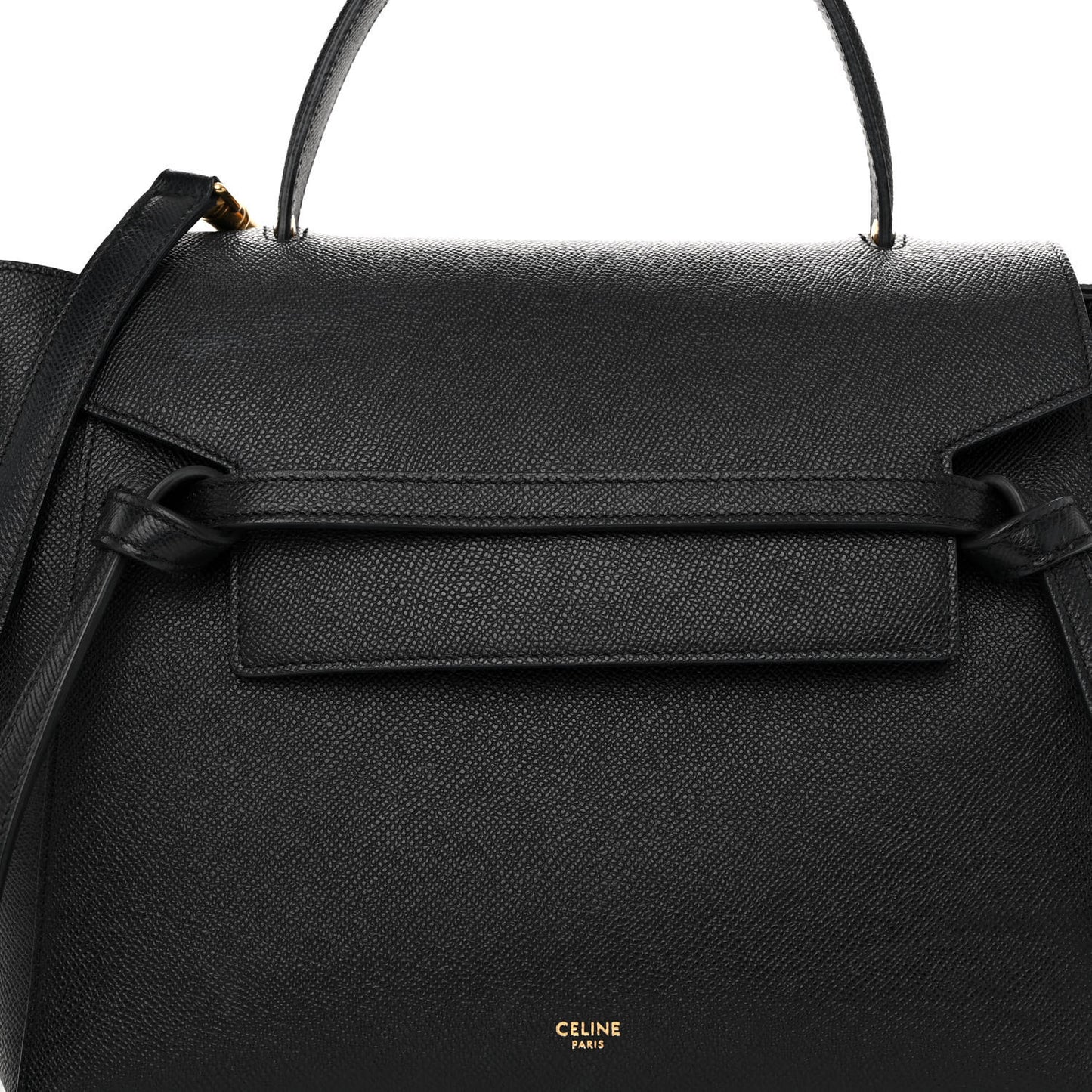 Grained Calfskin Mini Belt Bag Black