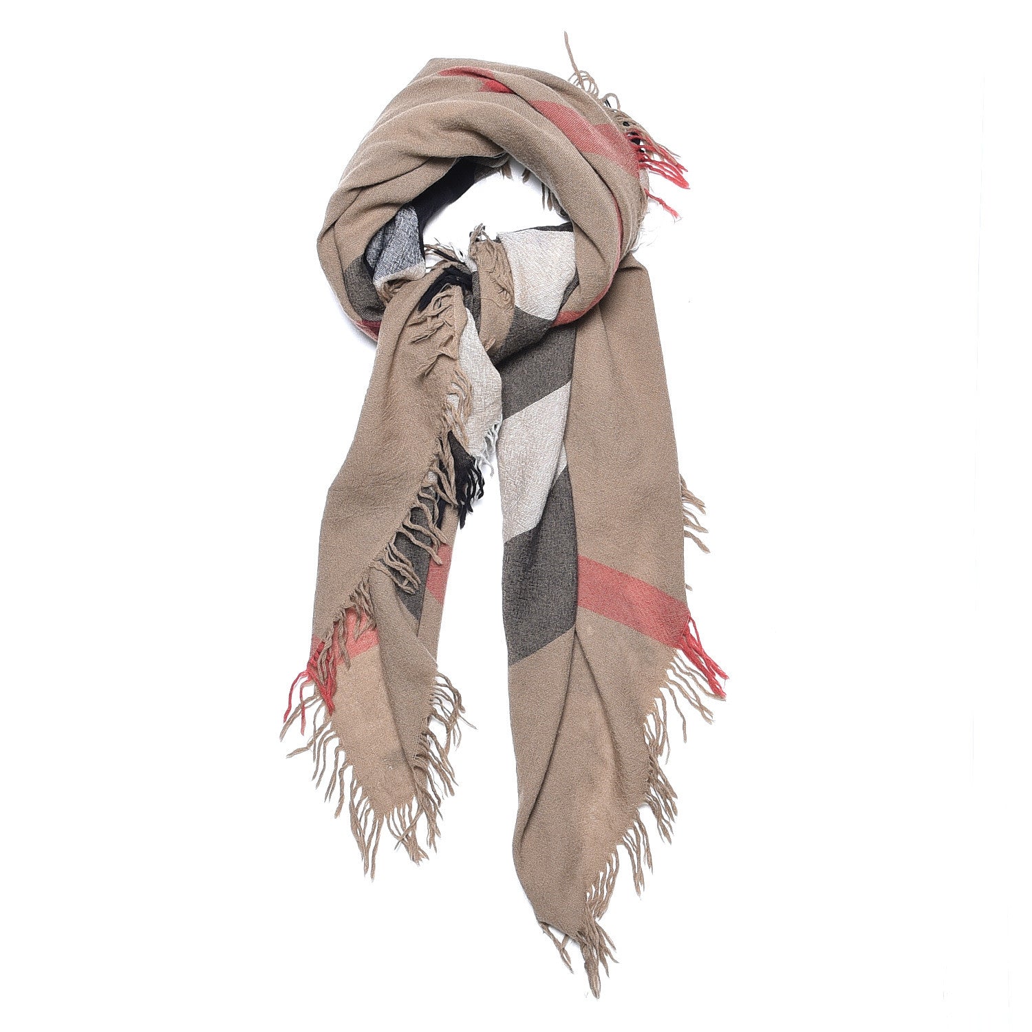 Burberry Merino Wool House Check Scarf Brown 1 of 4