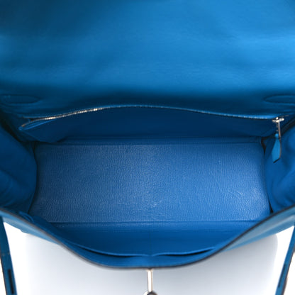 Hermes Evercolor Kelly Retourne 32 Bleu Zanzibar 5 of 10