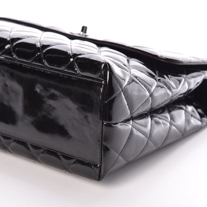 Chanel Patent Quilted Jumbo Kelly Flap Black 6 of 11