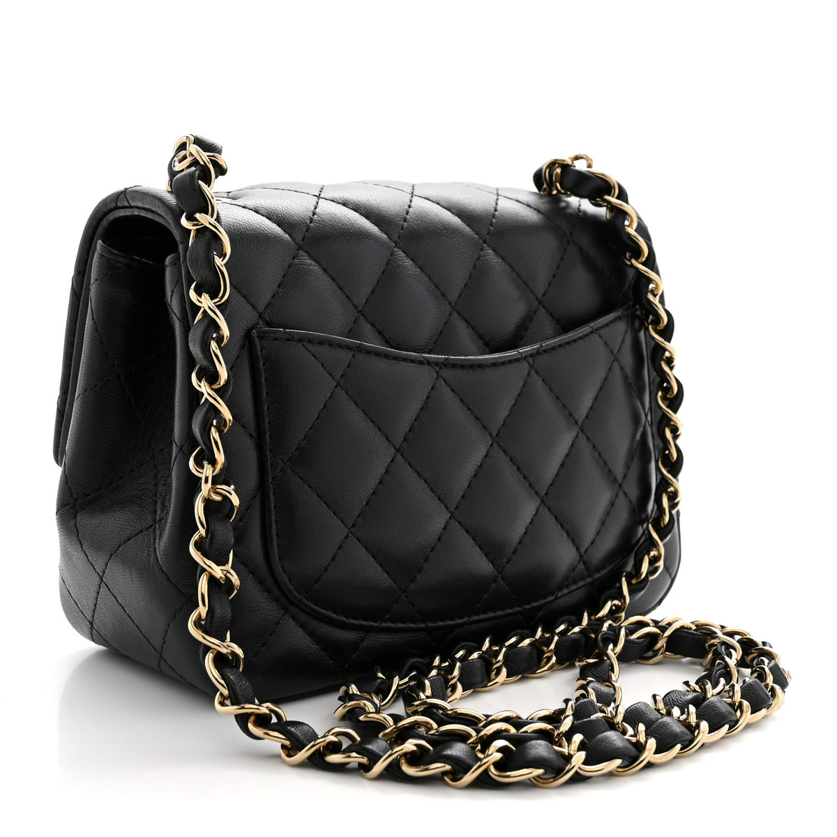 Chanel Lambskin Quilted Mini Square Flap Black 3 of 10