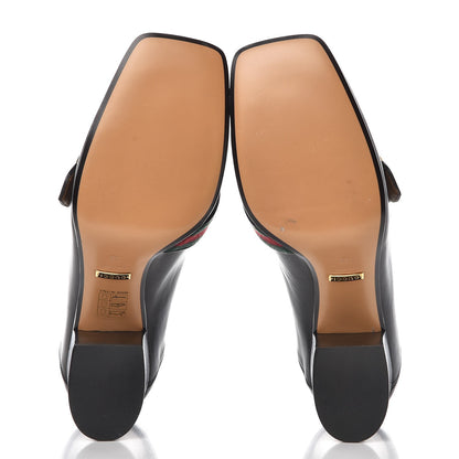 Gucci Calfskin Web Peyton Loafer Pumps 39 Black 5 of 17