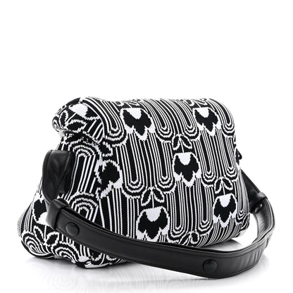 Prada Maglia Jacquard Signaux Bag Black White 3 of 10