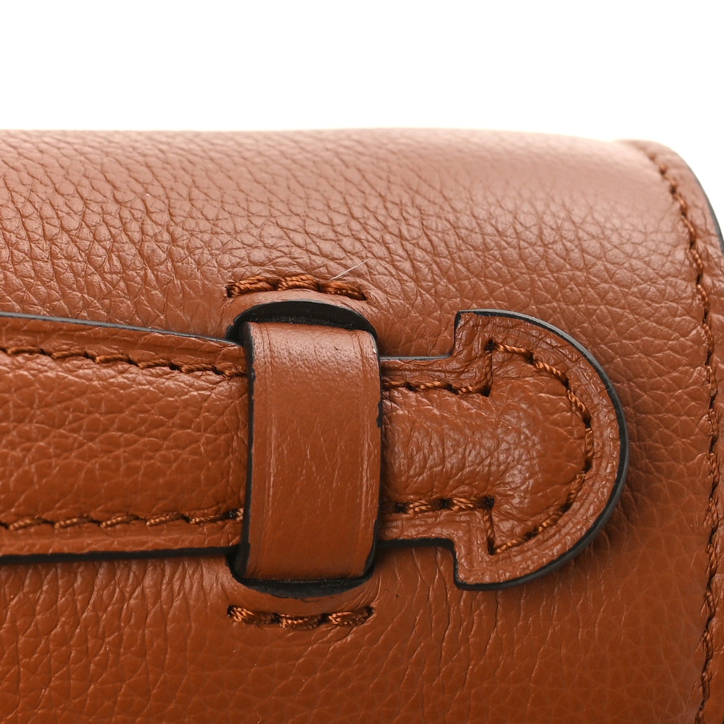 Grained Calfskin Lockme Oxford Cognac