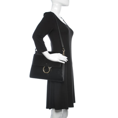 Chloe Patent Medium Faye Shoulder Bag Black 2 of 11