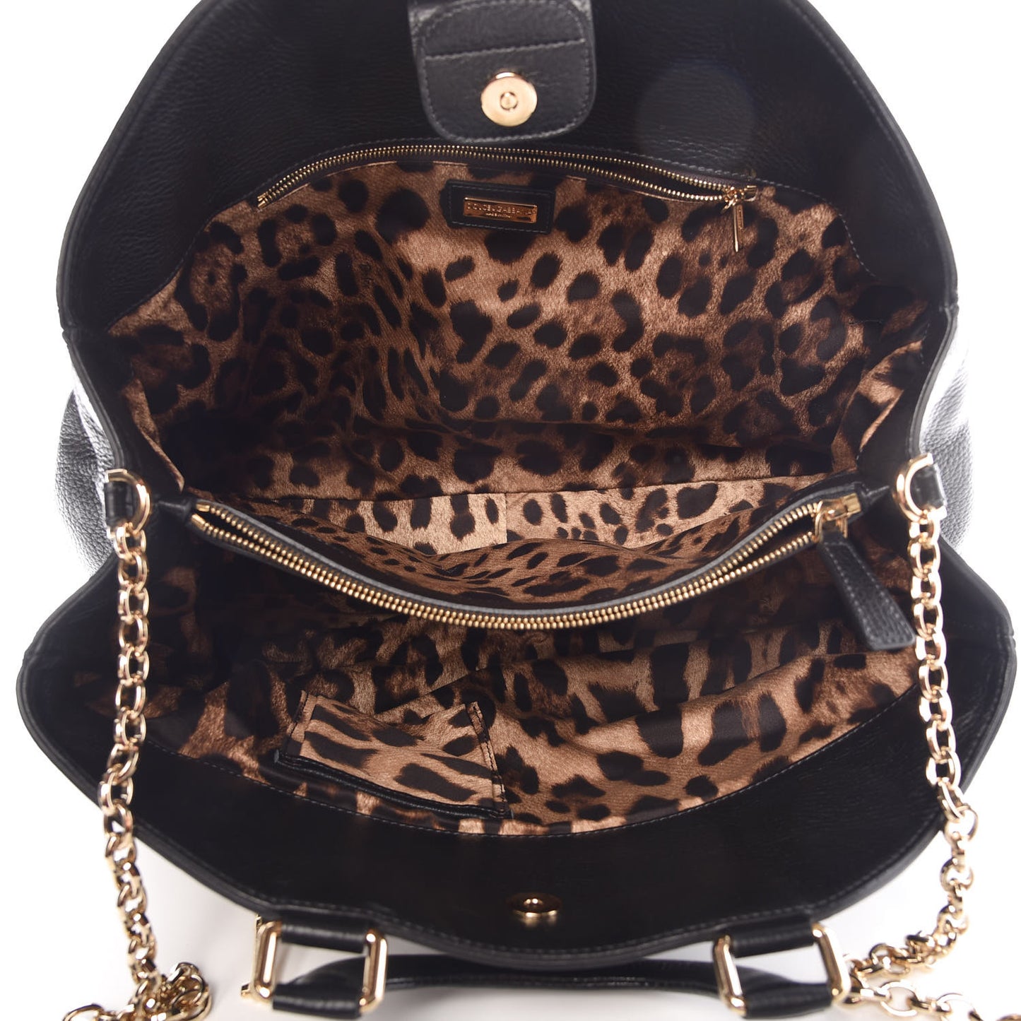 Calfskin Key Zip Tote Black