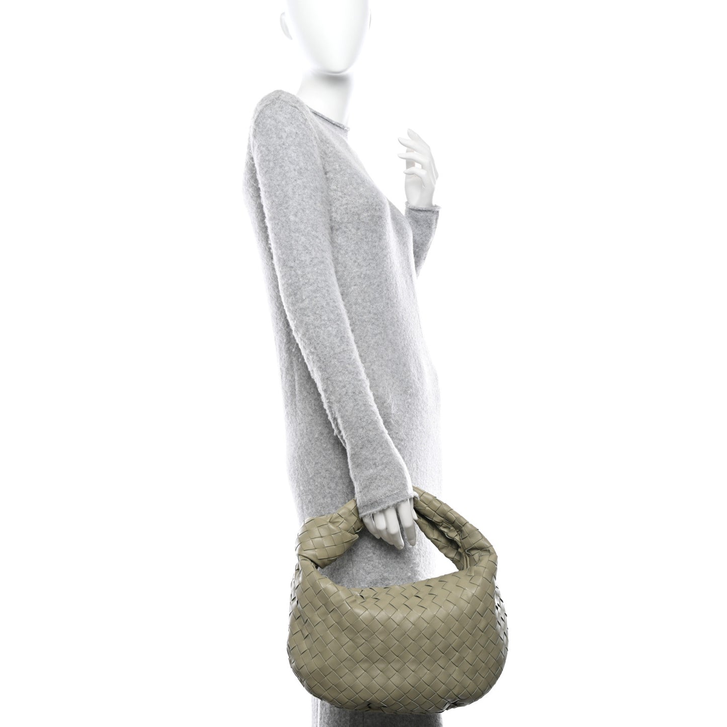 Nappa Intrecciato Teen Jodie Hobo Travertine