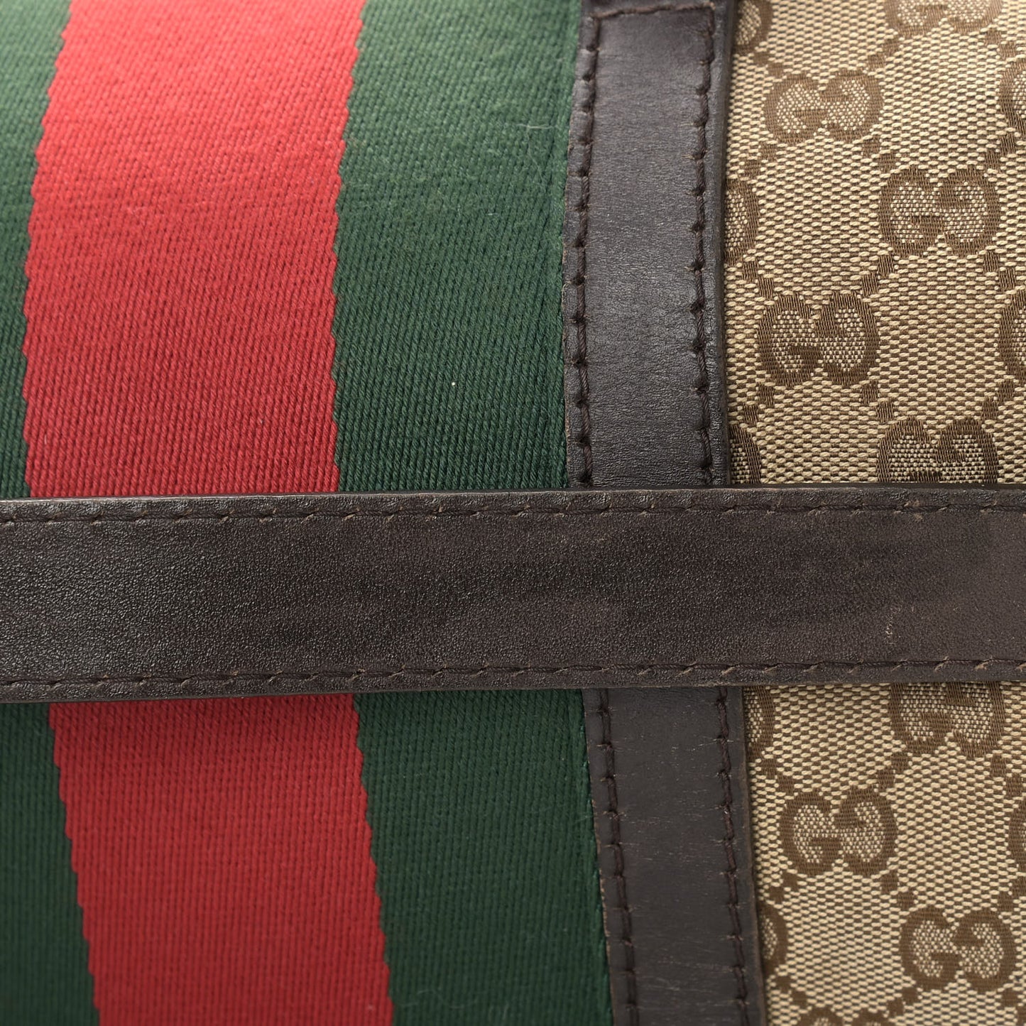 Monogram Vintage Web Medium Boston Dark Brown