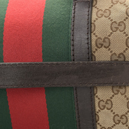 Gucci Monogram Vintage Web Medium Boston Dark Brown 11 of 13