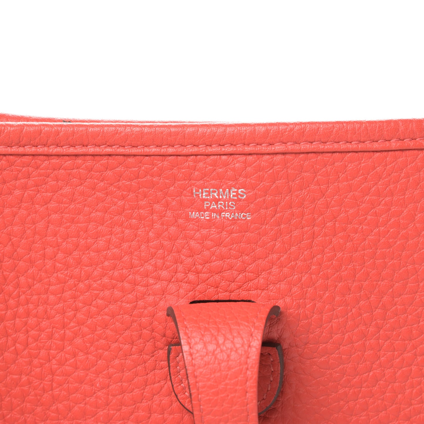 Taurillon Clemence Amazone Evelyne III PM Orange Poppy Rouge Casaque