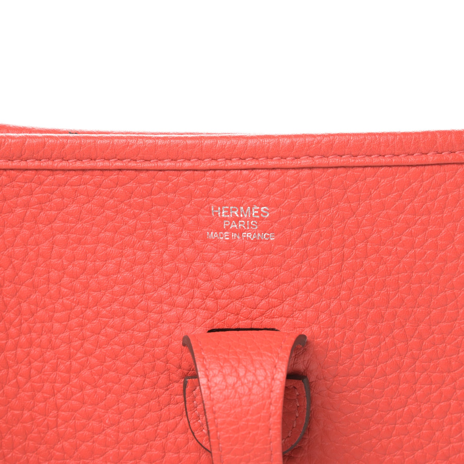 Hermes Taurillon Clemence Amazone Evelyne III PM Orange Poppy Rouge Casaque 6 of 12