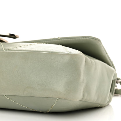 Chanel Lambskin Diamond Stitched CC CC East West Flap Light Green 10 of 12