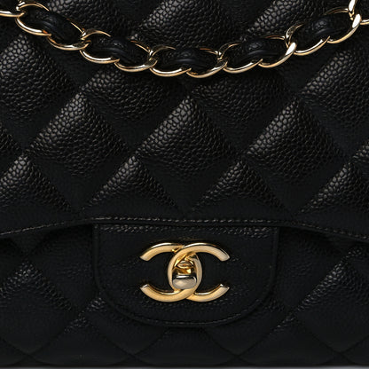 Chanel Caviar Quilted Jumbo Double Flap Black 8 of 10