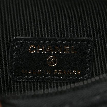 Chanel Tweed Lambskin Quilted Arm Coin Purse Black 6 of 9