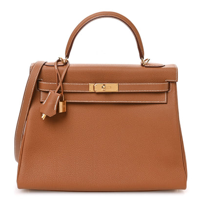 Hermes Togo Kelly Retourne 32 Gold 1 of 11