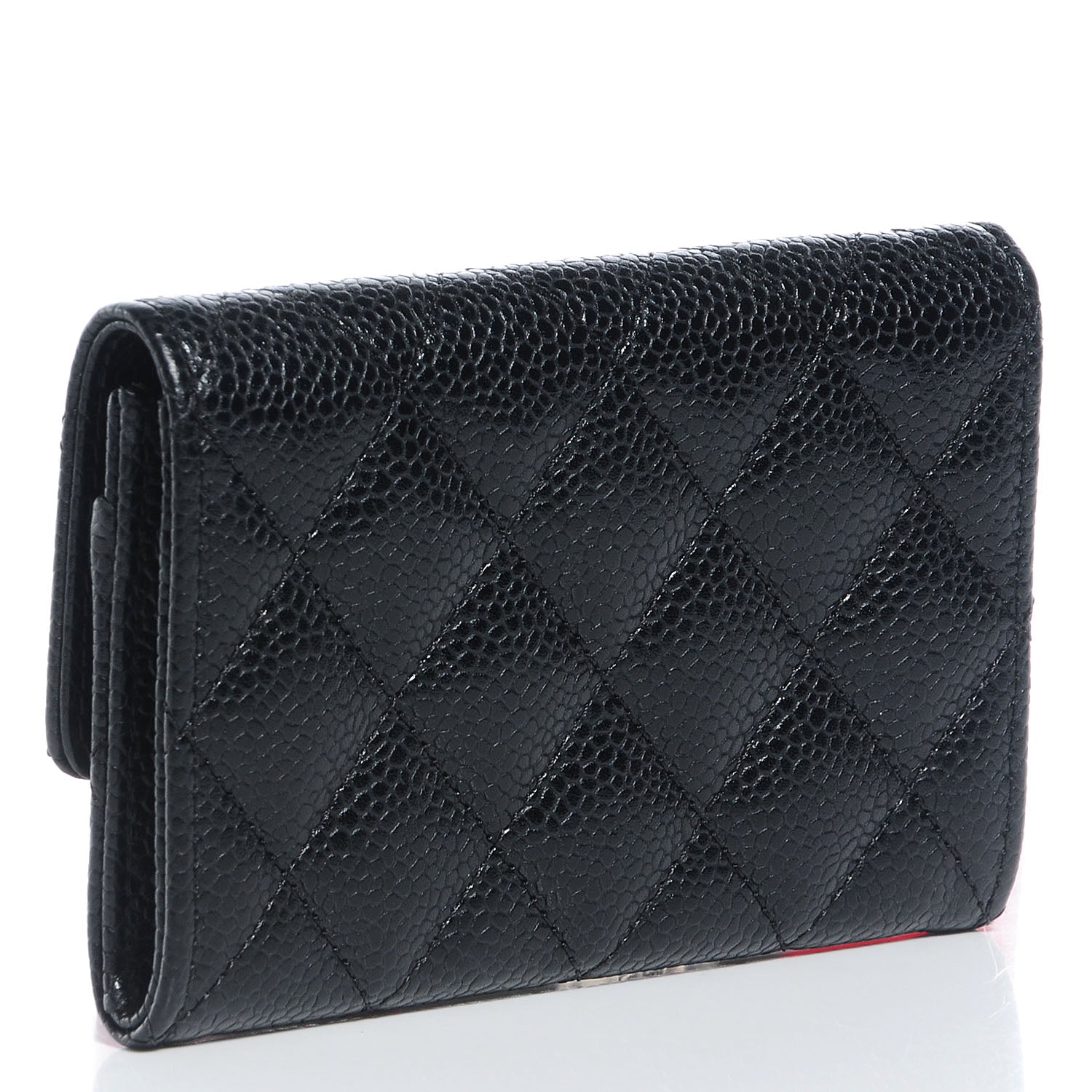 Chanel Caviar Quilted Flap Card Holder Black 3 of 9