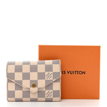 Louis Vuitton Damier Azur Victorine Wallet Rose Ballerine 9 of 9