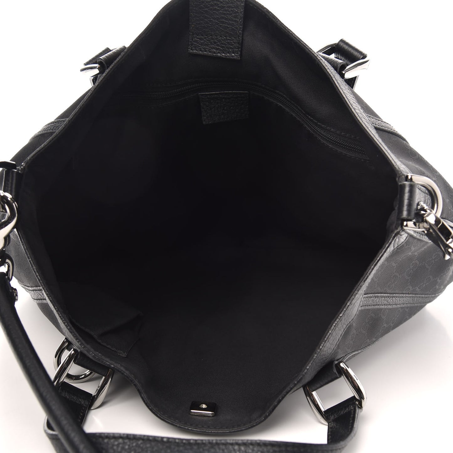 Nylon Monogram Medium Abbey Convertible Tote Black