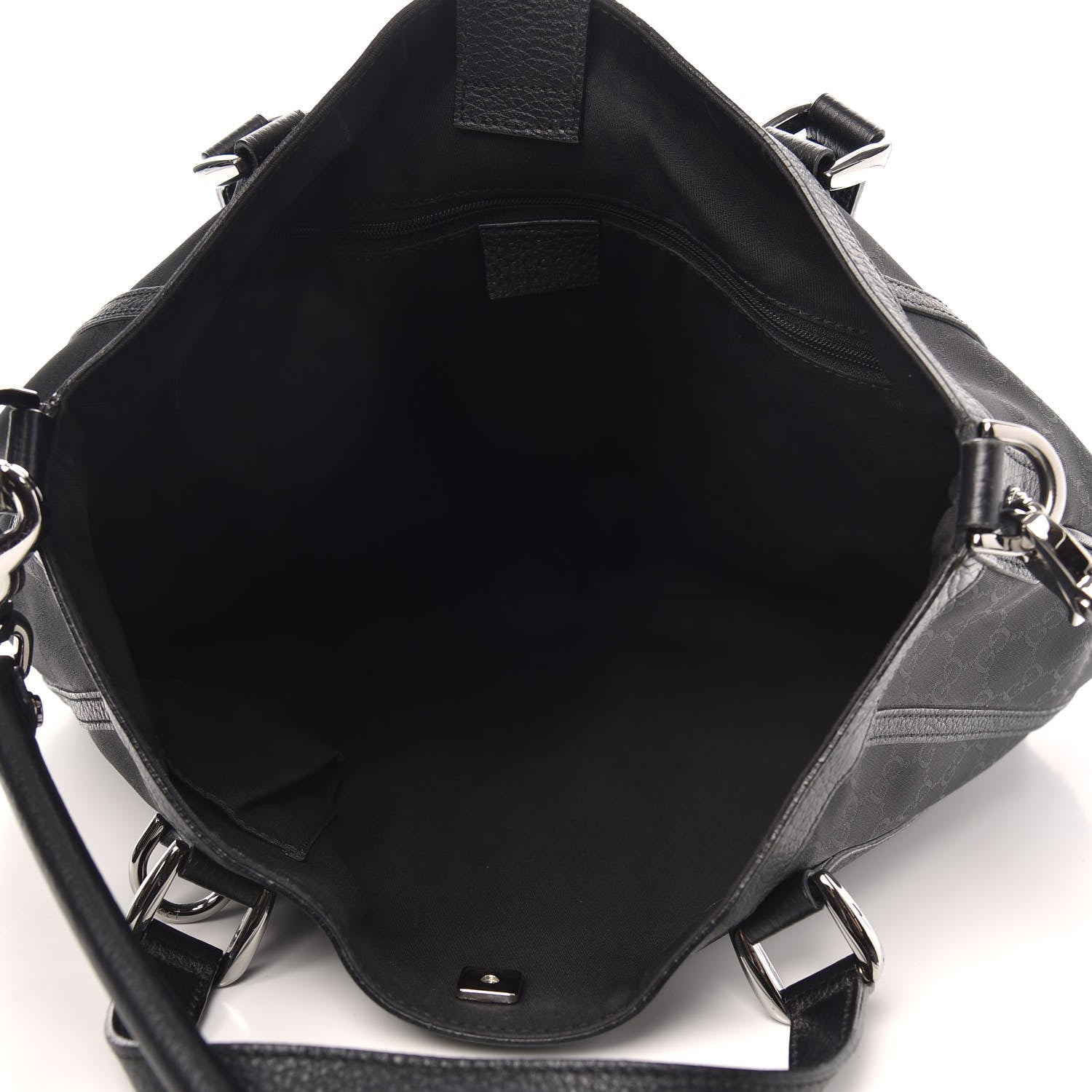 Gucci Nylon Monogram Medium Abbey Convertible Tote Black 5 of 9