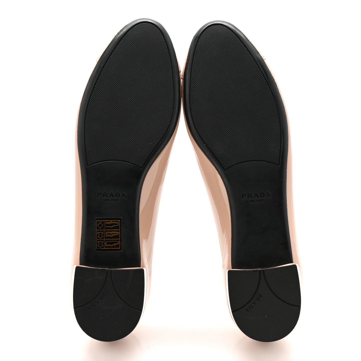 Vernice Cap Toe Logo Bow Ballerina Flats 36 Cipria
