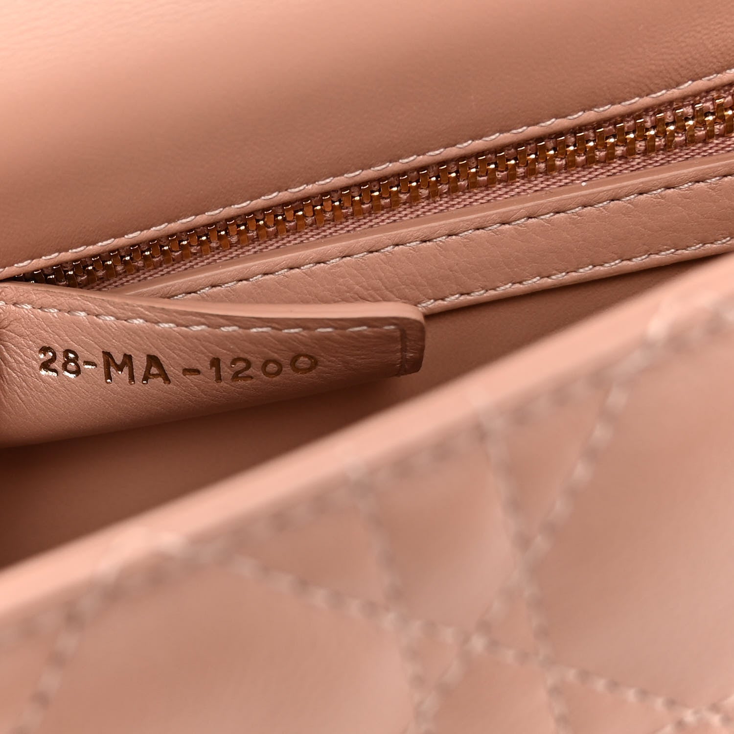 Christian Dior Calfskin Cannage Small Caro Bag Rose De Vents 7 of 10