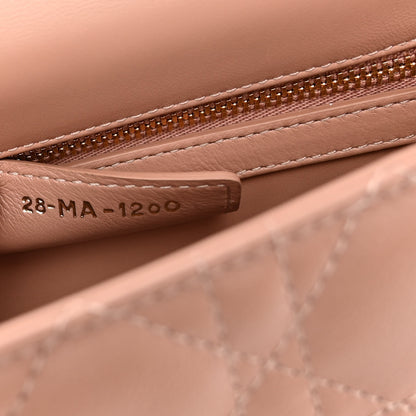 Christian Dior Calfskin Cannage Small Caro Bag Rose De Vents 7 of 10