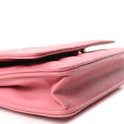 Chanel Caviar Quilted Wallet on Chain WOC Light Pink 9 of 11