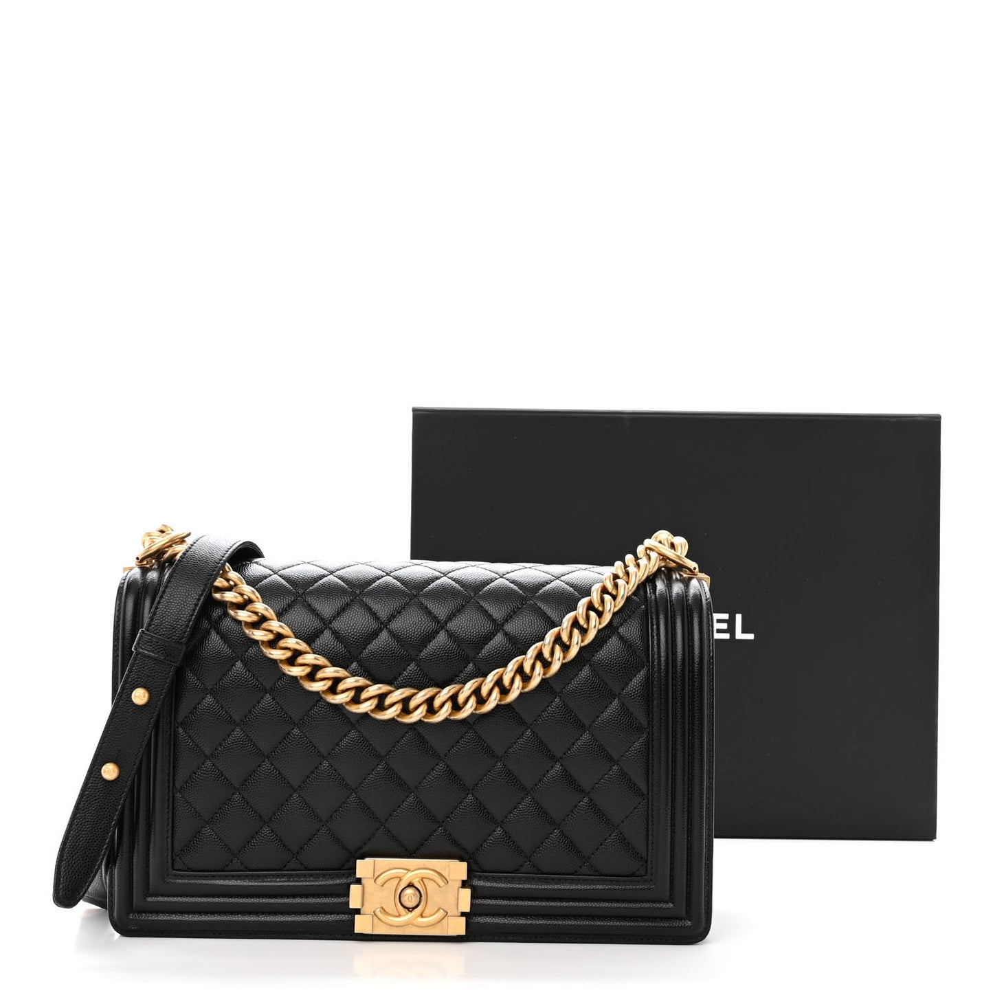 Caviar Quilted New Medium Boy Flap Black