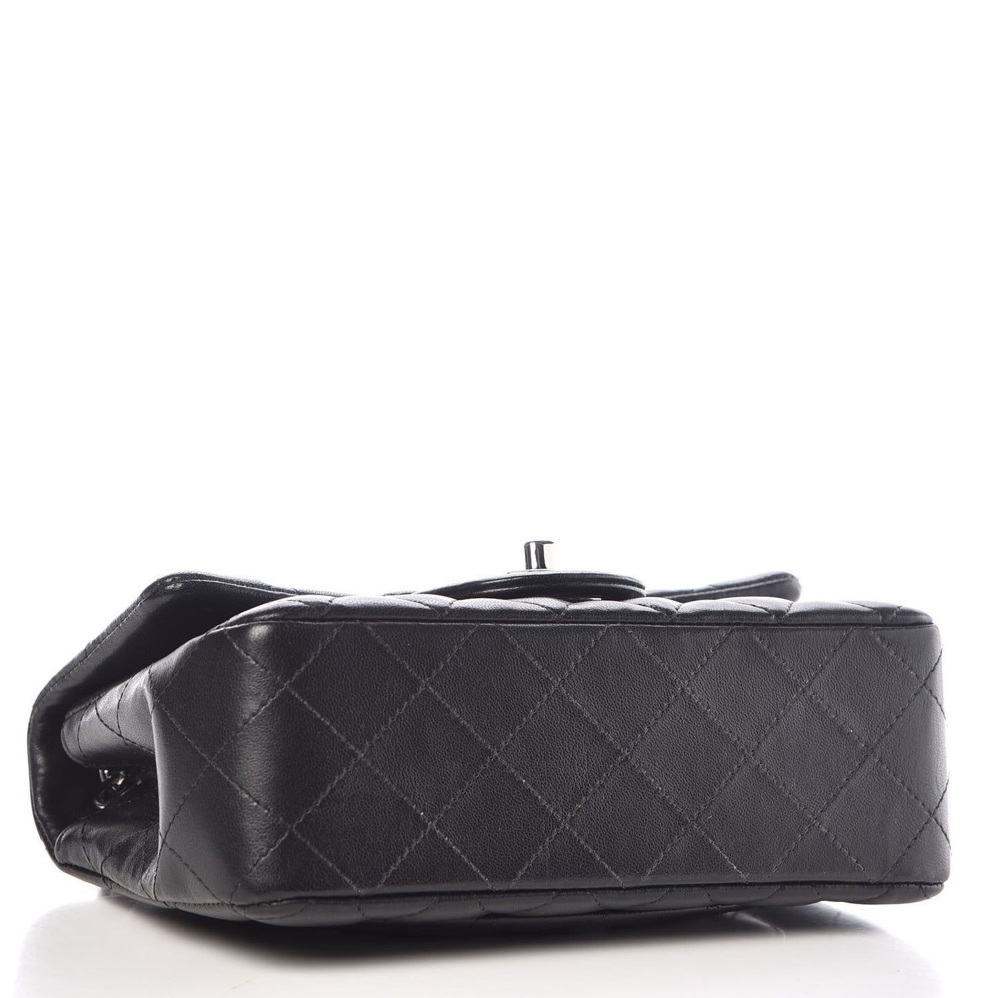 Lambskin Quilted Mini Rectangular Flap Black