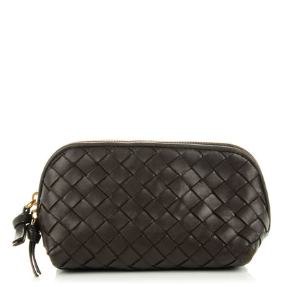 Bottega Veneta Nappa Intrecciato Cosmetic Case Ebano 1 of 8