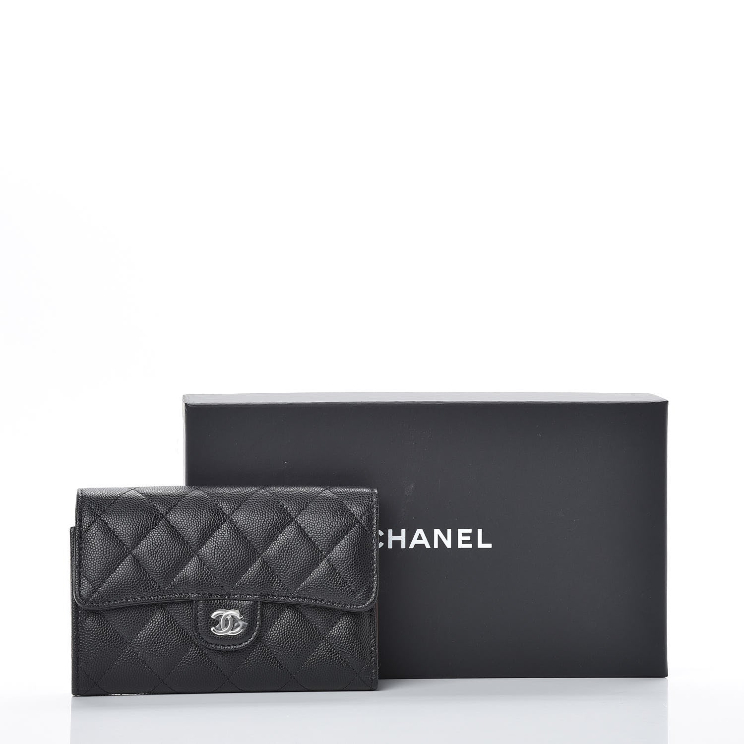 Chanel Caviar Quilted Medium Flap Wallet Black 10 of 10