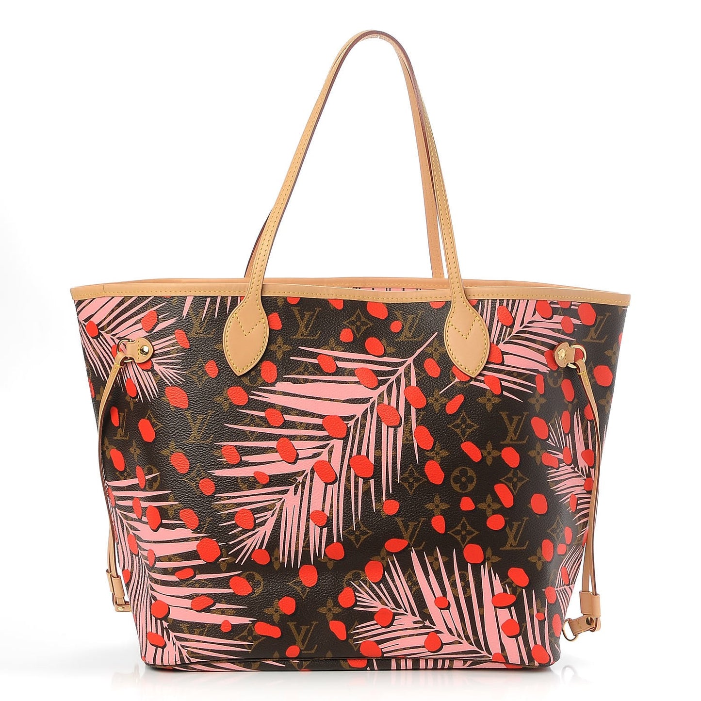 Monogram Jungle Dots Neo Neverfull MM Sugar Pink Poppy