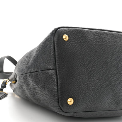 Prada Vitello Daino Tote Black 9 of 10