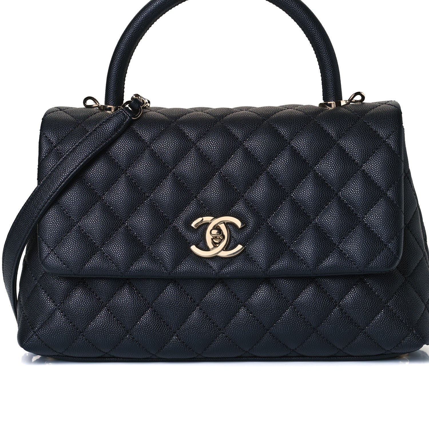 Chanel Caviar Quilted Small Coco Handle Flap Black 8 of 15
